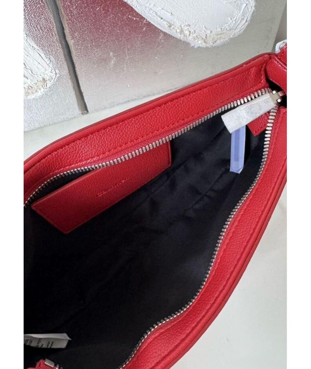 CALVIN KLEIN Красная сумка через плечо из искусственной кожи, фото 8