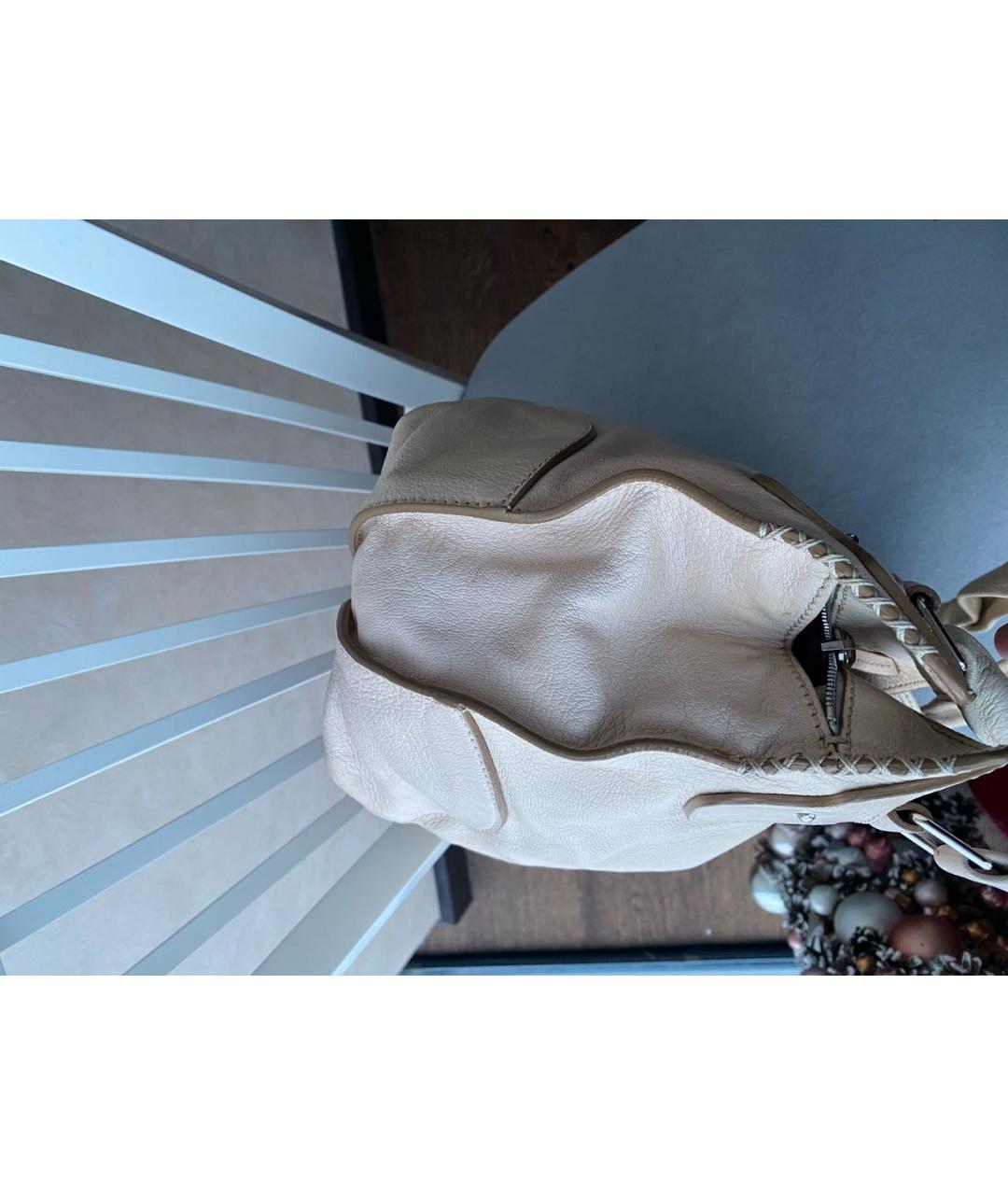 CELINE Бежевая кожаная сумка через плечо, фото 8