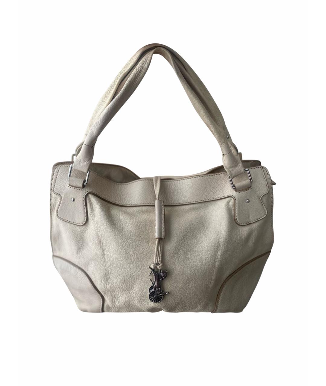 CELINE Бежевая кожаная сумка через плечо, фото 1