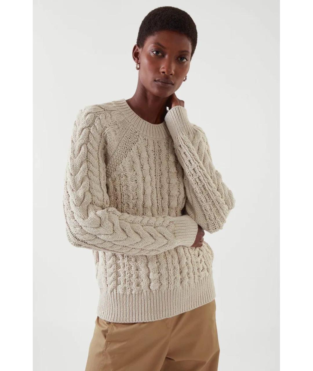 COS Бежевый хлопковый джемпер / свитер, фото 5