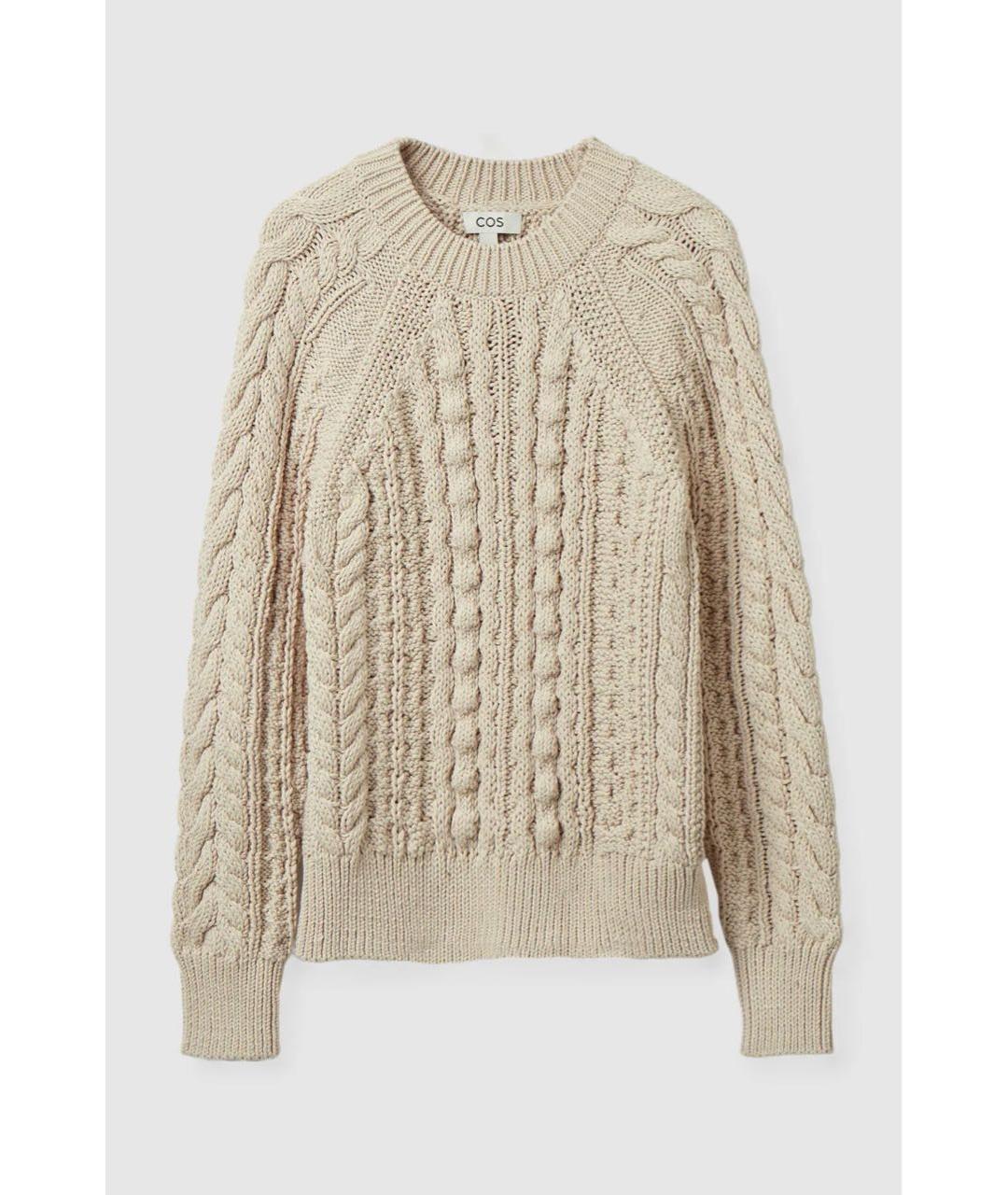 COS Бежевый хлопковый джемпер / свитер, фото 7
