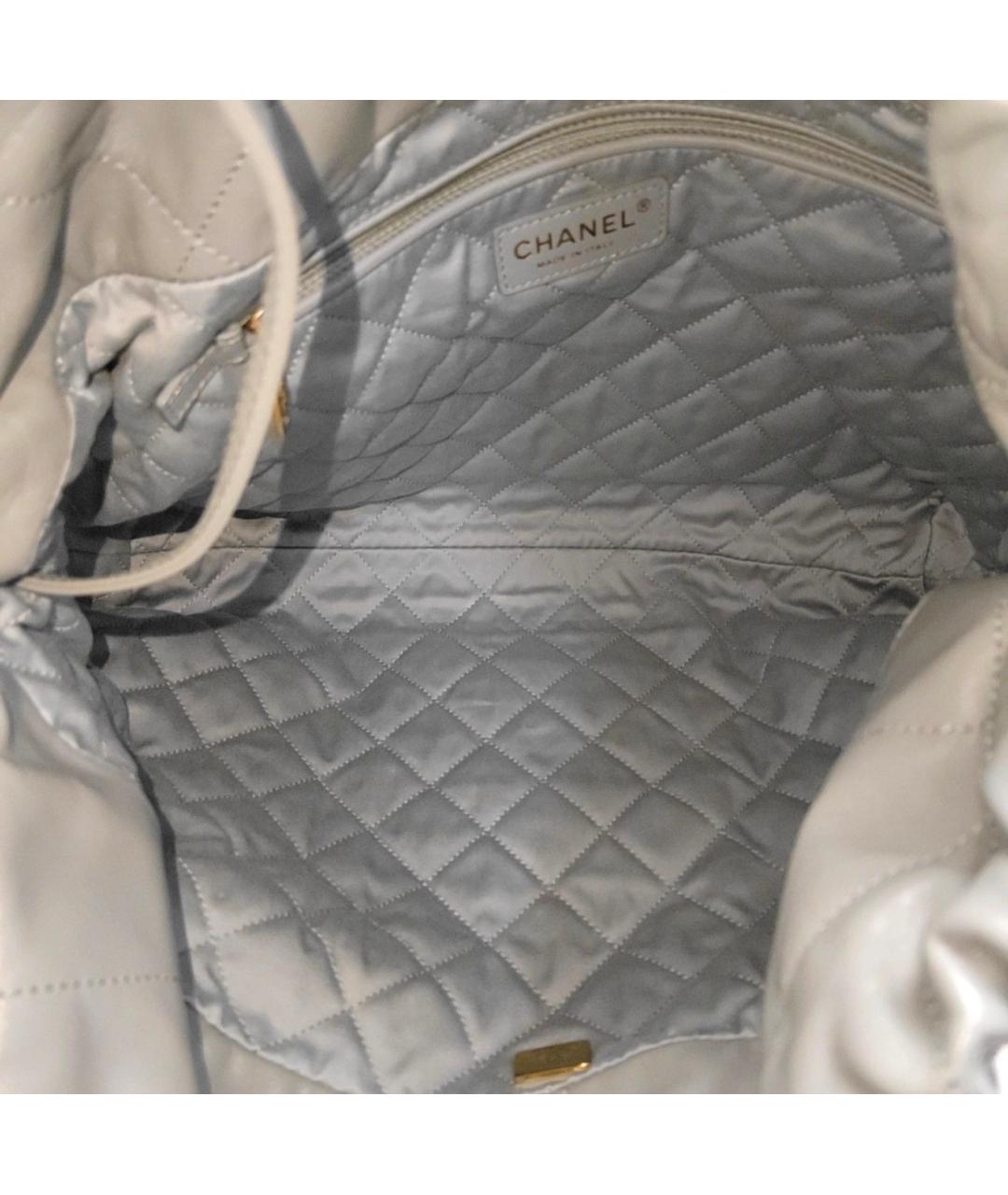 CHANEL Серая кожаная сумка через плечо, фото 8