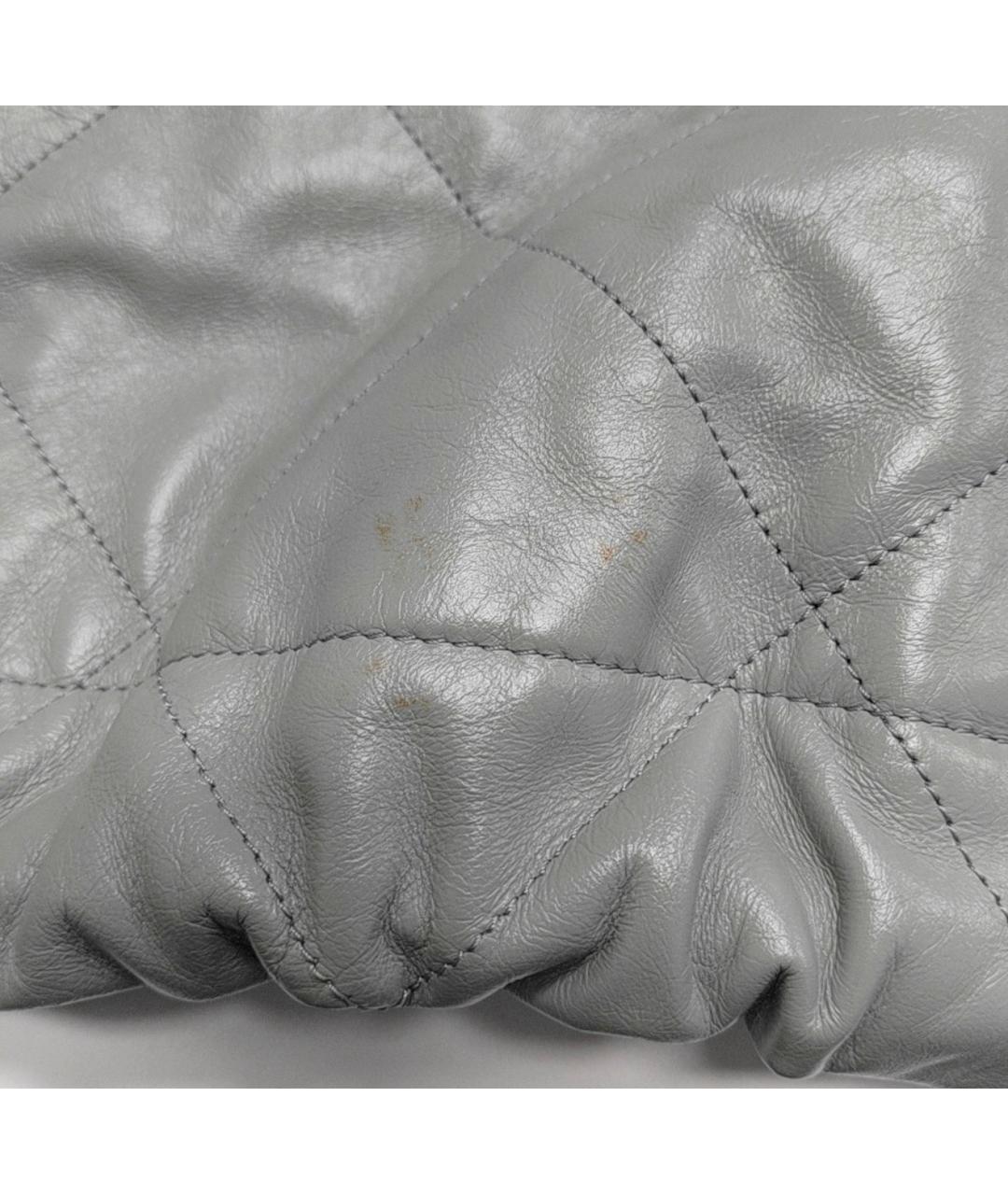 CHANEL Серая кожаная сумка через плечо, фото 6