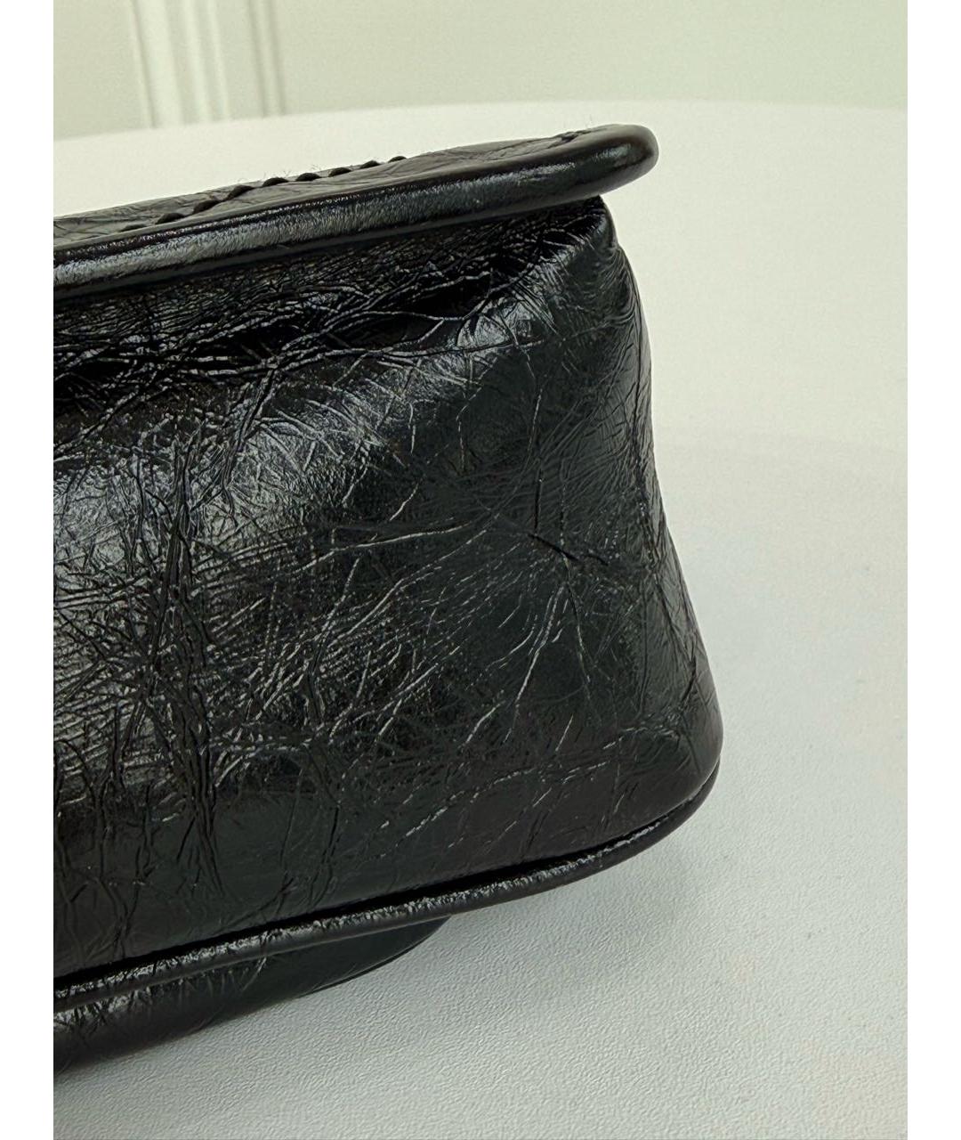 SAINT LAURENT Черная кожаная сумка через плечо, фото 8