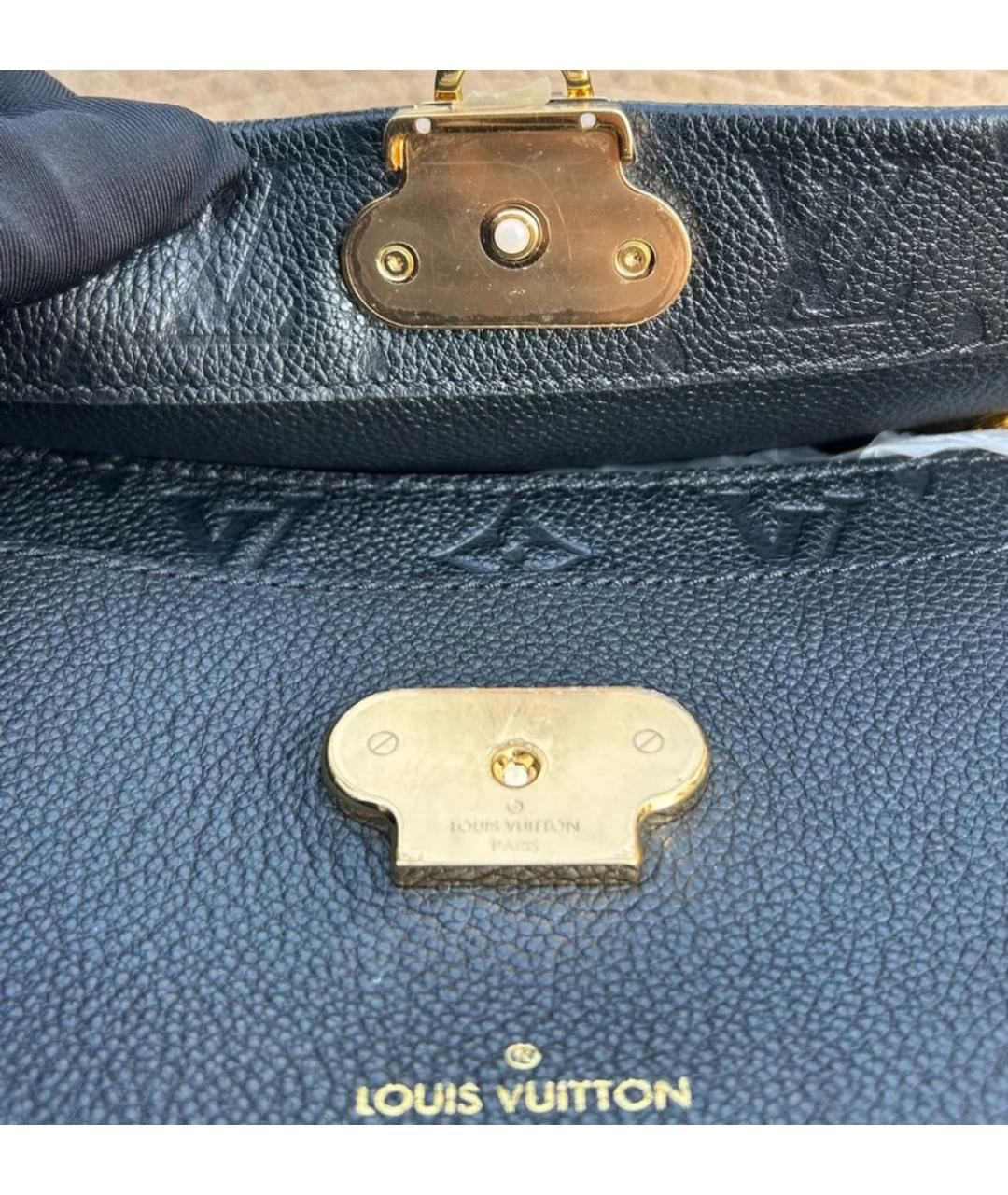 LOUIS VUITTON Черная кожаная сумка через плечо, фото 6