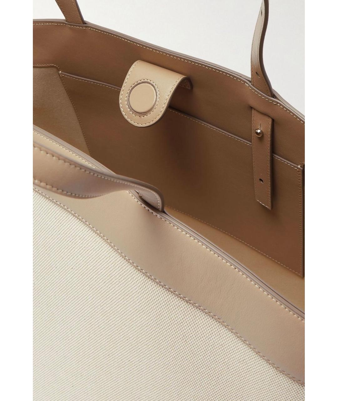 Savette Бежевая тканевая сумка тоут, фото 4