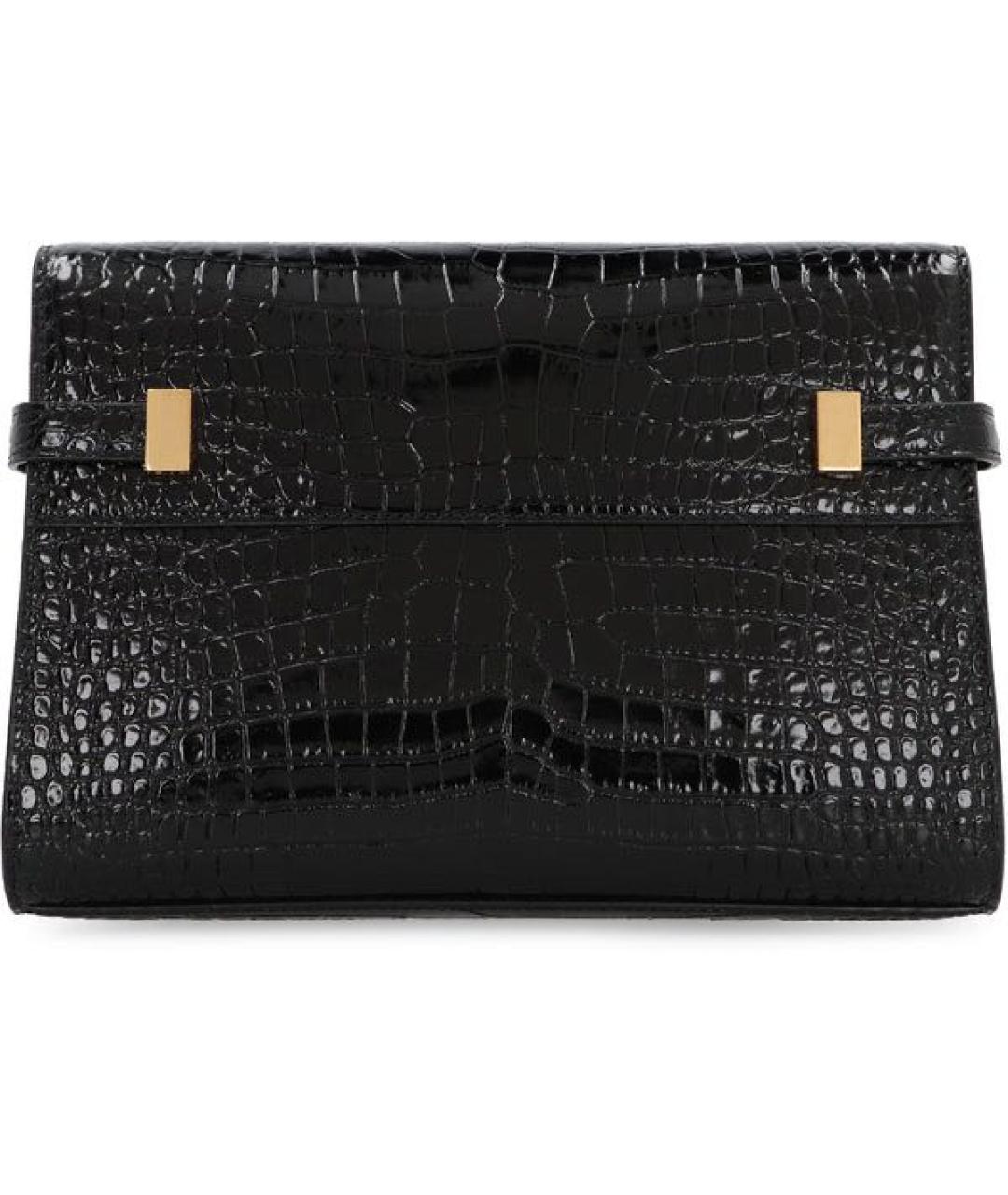 SAINT LAURENT Черная кожаная сумка через плечо, фото 4