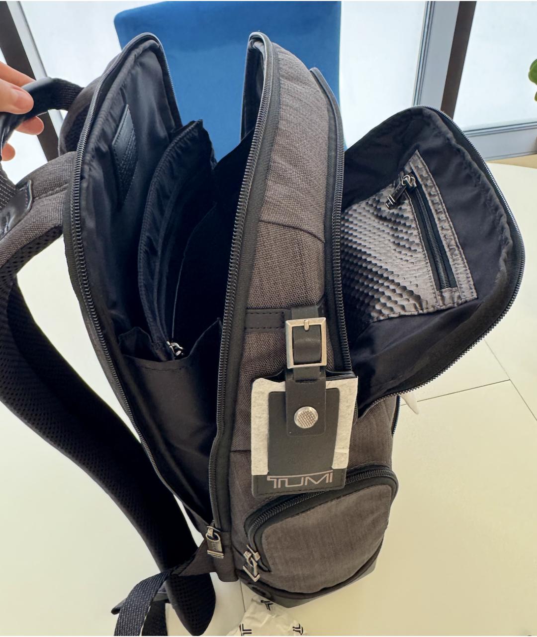 TUMI Антрацитовый тканевый рюкзак, фото 4