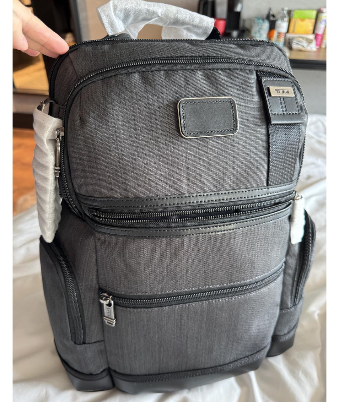 TUMI Антрацитовый тканевый рюкзак, фото 7