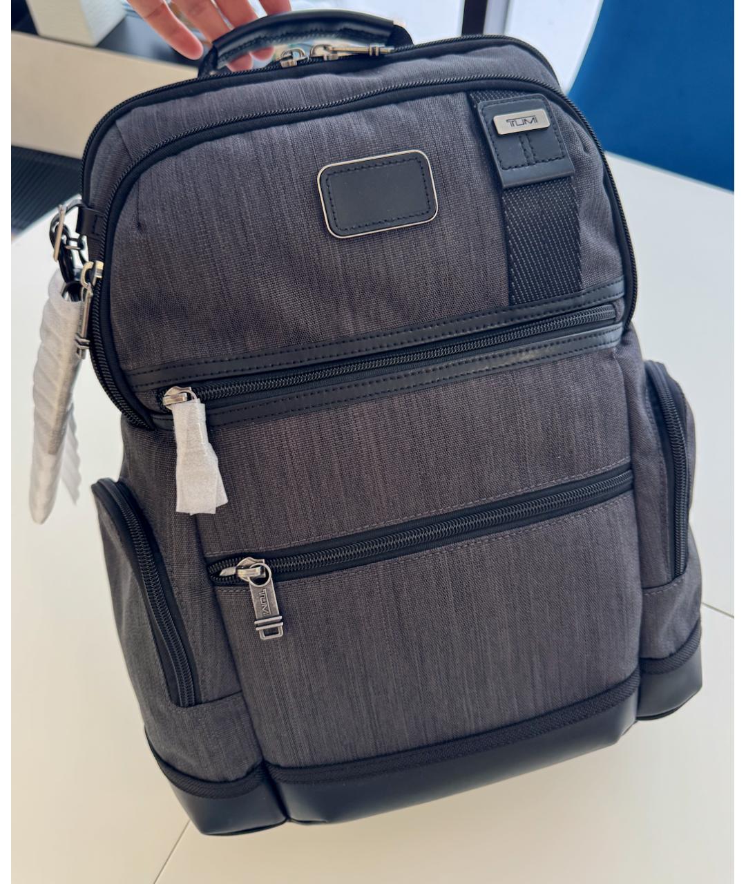 TUMI Антрацитовый тканевый рюкзак, фото 10