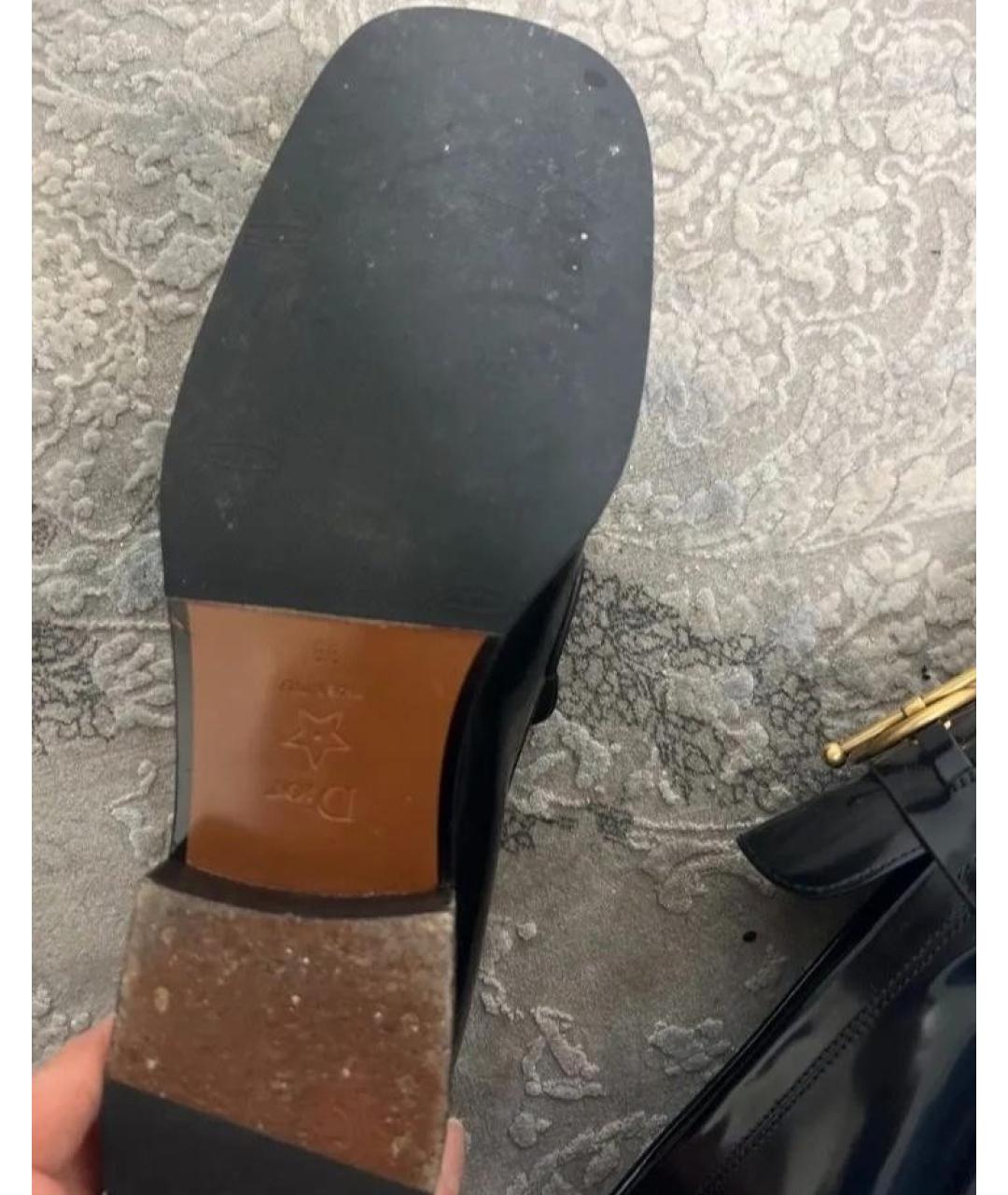 CHRISTIAN DIOR Черные кожаные лоферы, фото 8