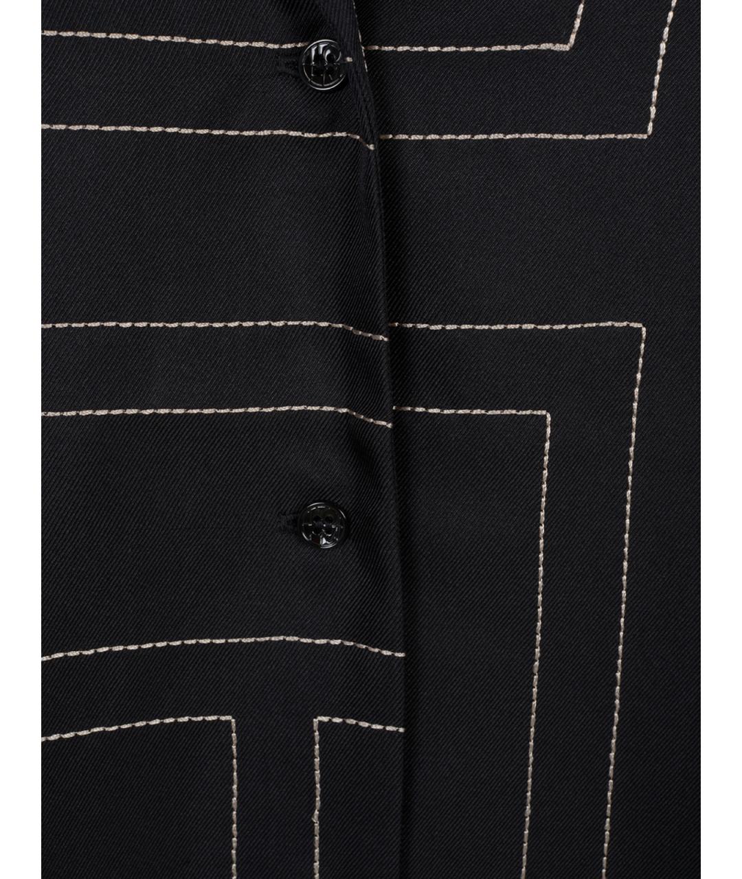 TOTEME Черная шелковая рубашка, фото 3