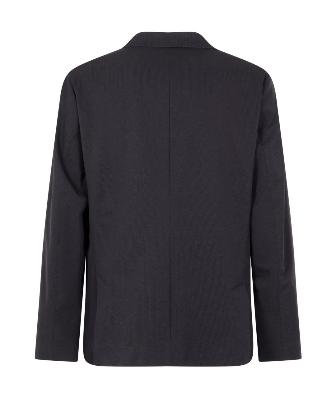 HERNO Темно-синий вискозный пиджак, фото 2