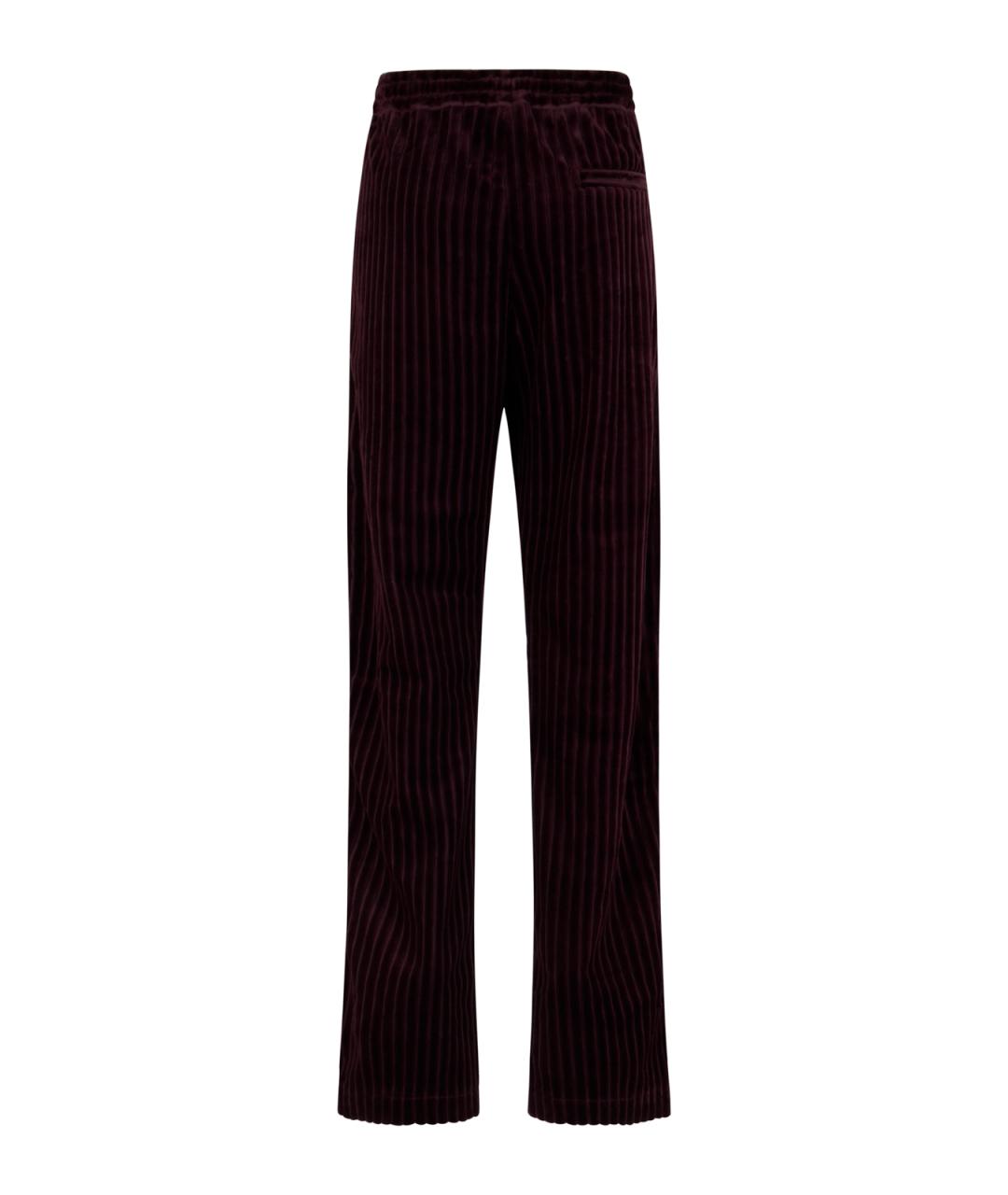 ACNE STUDIOS Фиолетовые хлопковые повседневные брюки, фото 2