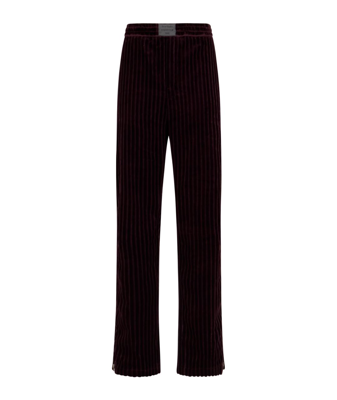 ACNE STUDIOS Фиолетовые хлопковые повседневные брюки, фото 1