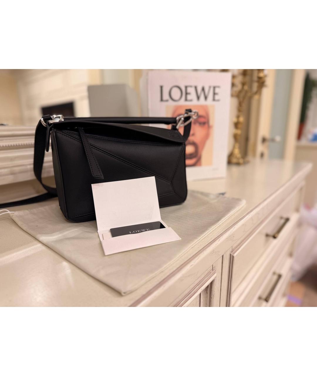 LOEWE Черная кожаная сумка через плечо, фото 3