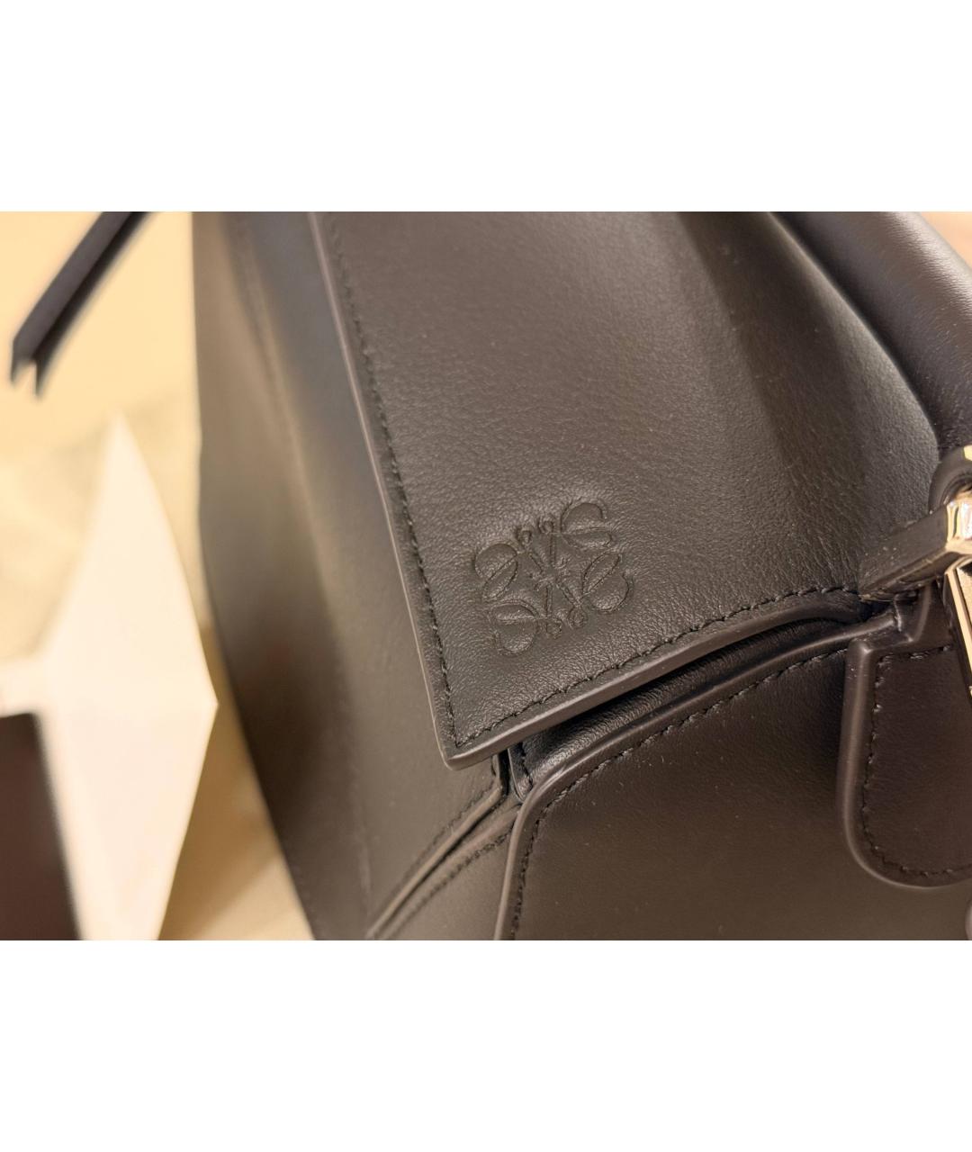 LOEWE Черная кожаная сумка через плечо, фото 5