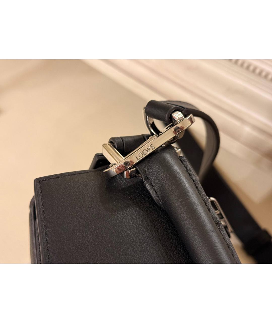 LOEWE Черная кожаная сумка через плечо, фото 4