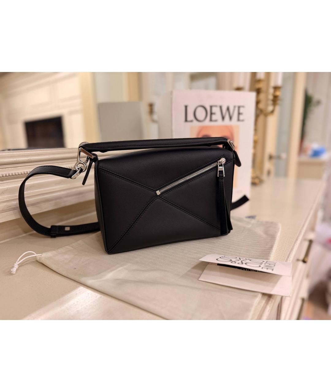 LOEWE Черная кожаная сумка через плечо, фото 10