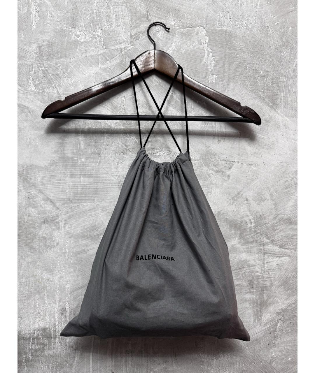 BALENCIAGA Черная кожаная сумка через плечо, фото 6