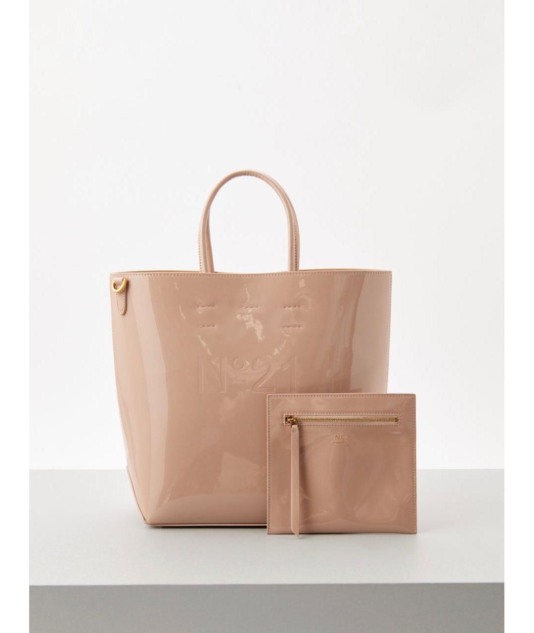NO. 21 Бежевая сумка тоут, фото 2