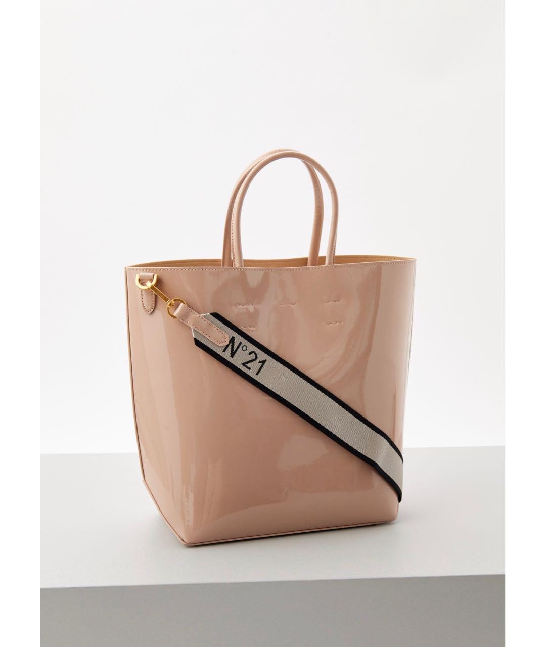 NO. 21 Бежевая сумка тоут, фото 3