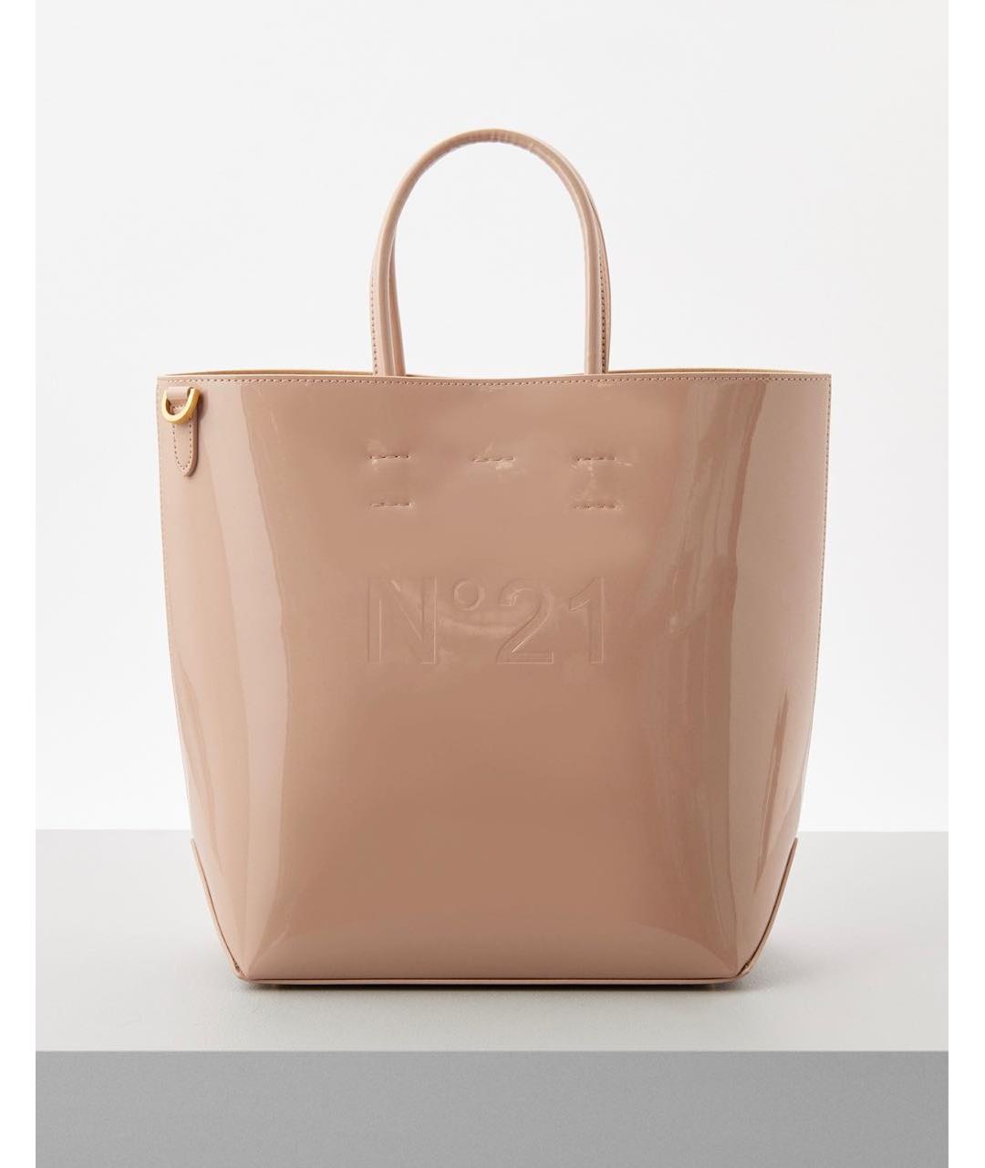 NO. 21 Бежевая сумка тоут, фото 6