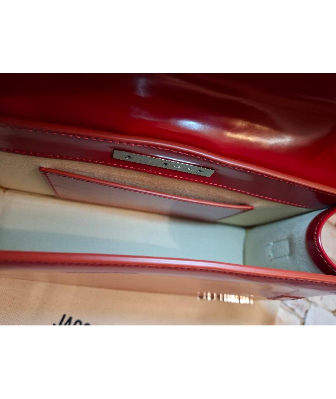 JACQUEMUS Красная сумка через плечо из лакированной кожи, фото 3