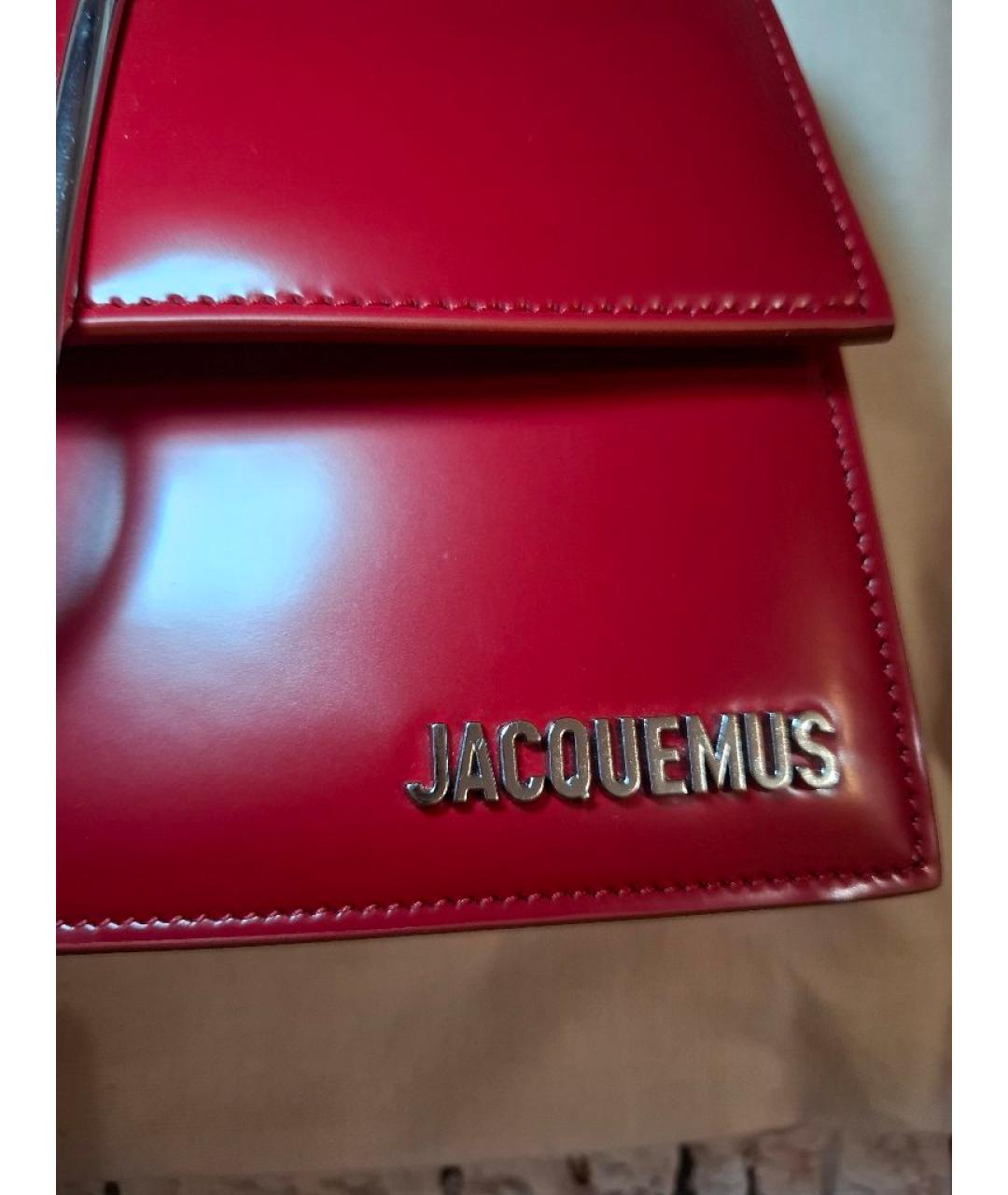 JACQUEMUS Красная сумка через плечо из лакированной кожи, фото 6