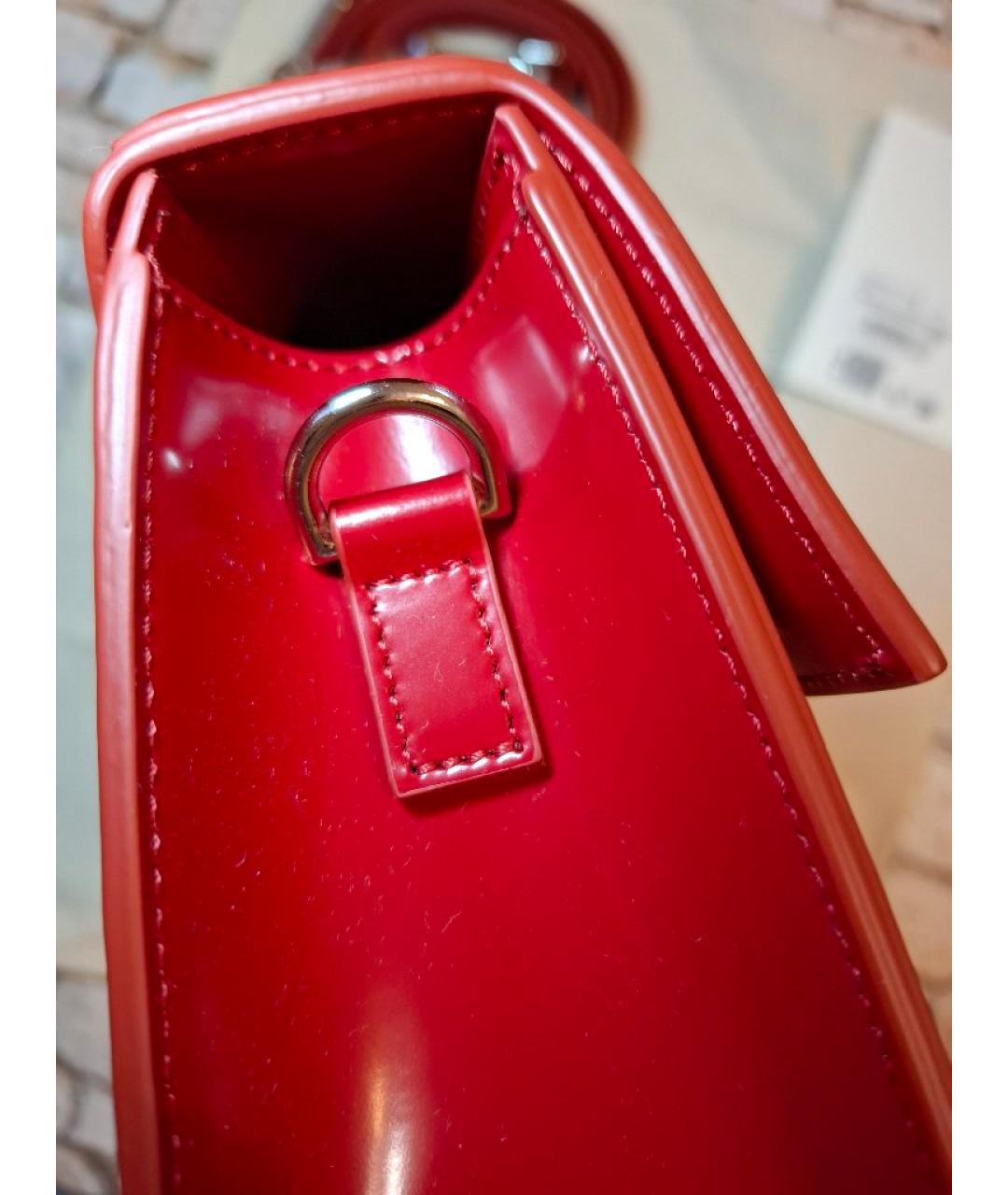 JACQUEMUS Красная сумка через плечо из лакированной кожи, фото 7