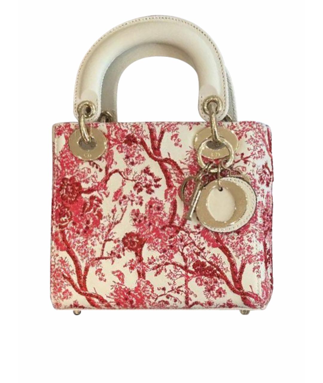 CHRISTIAN DIOR Красная кожаная сумка с короткими ручками, фото 7