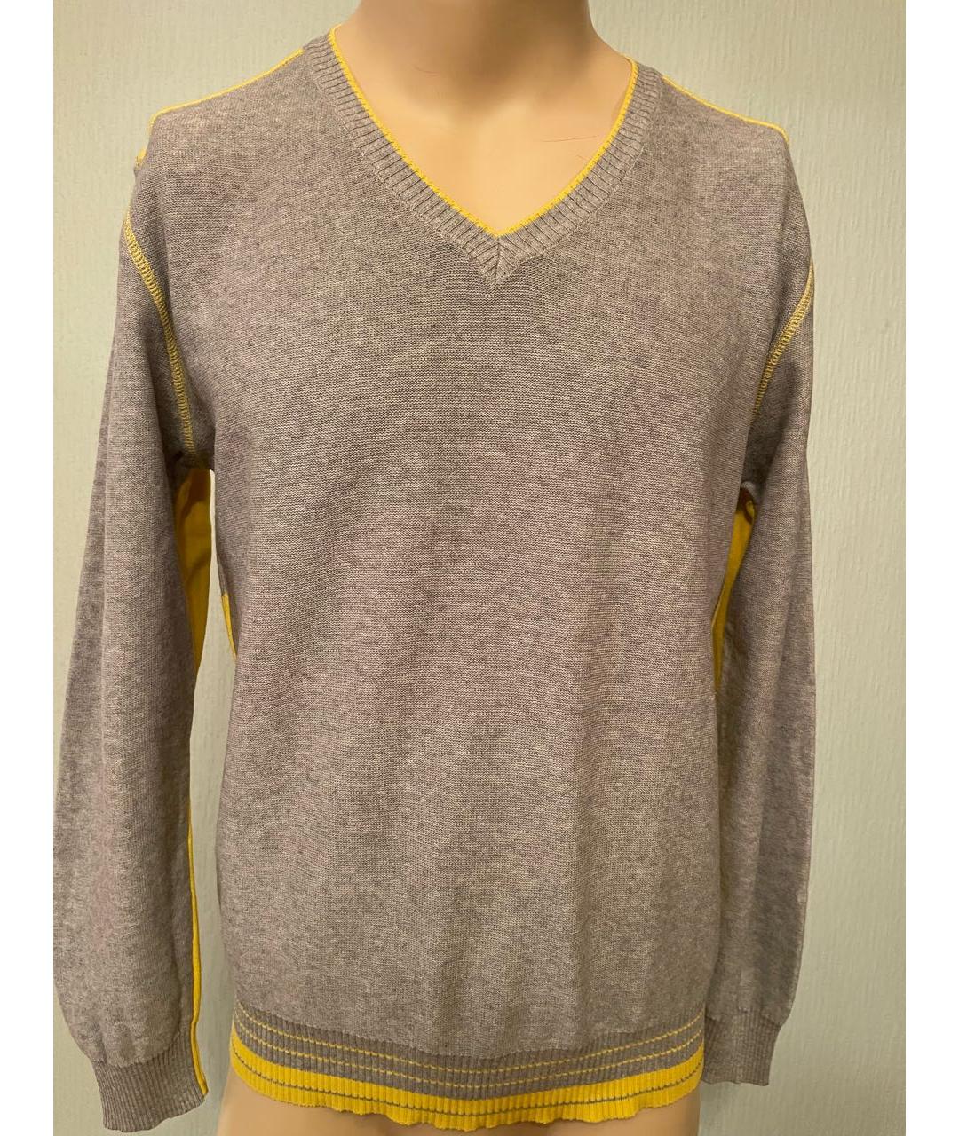 ICEBERG Серый хлопко-эластановый джемпер / свитер, фото 3