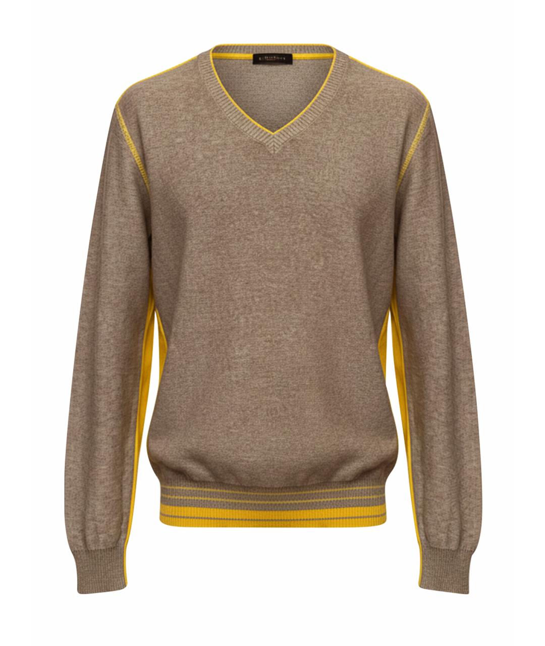 ICEBERG Серый хлопко-эластановый джемпер / свитер, фото 1