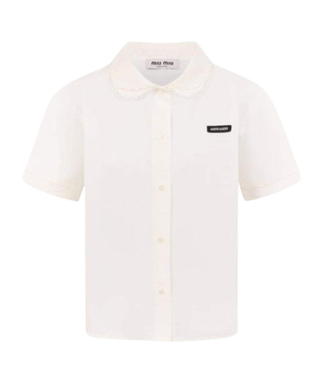 MIU MIU Белая хлопковая рубашка, фото 1