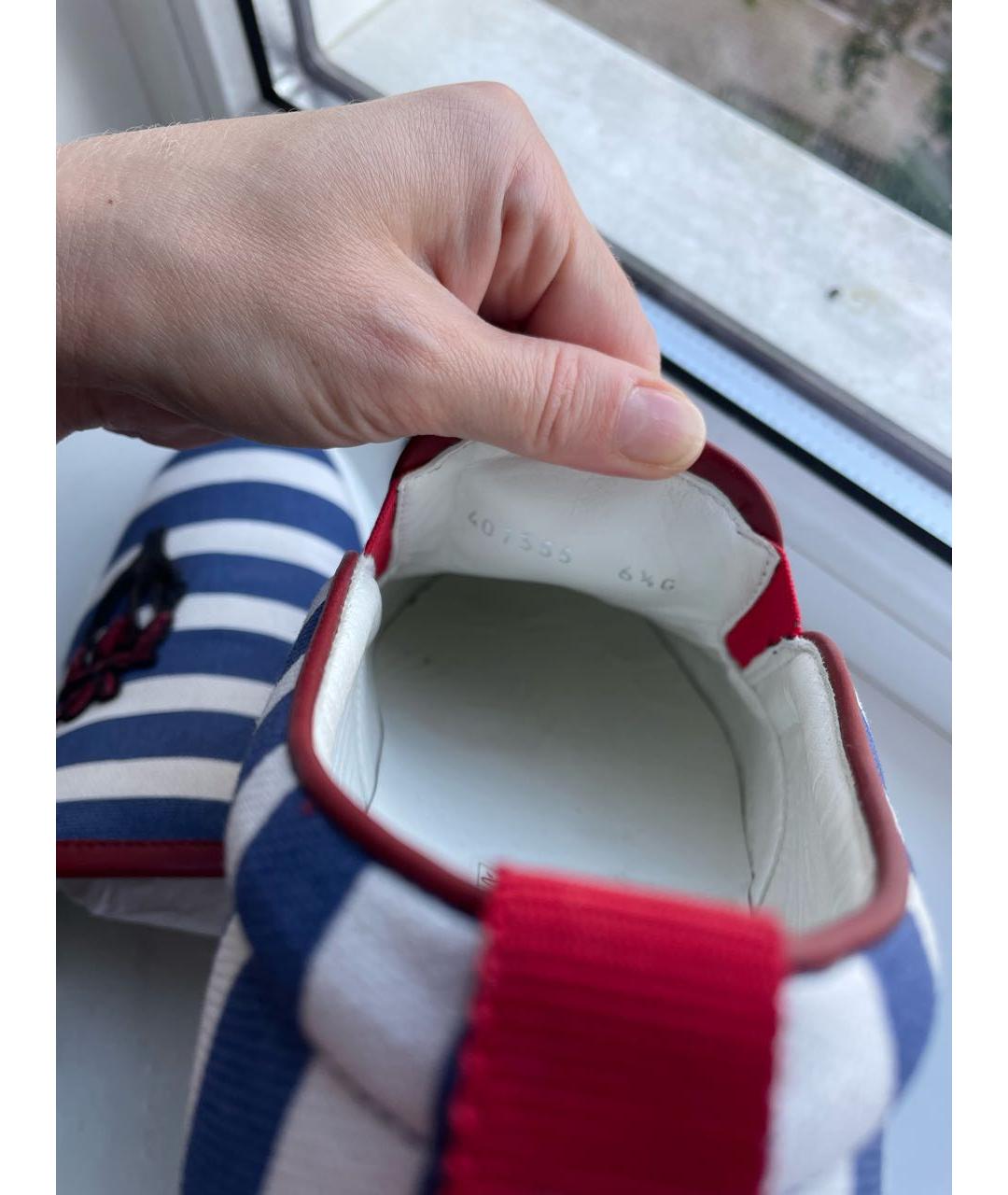 GUCCI Мульти текстильные слипоны, фото 5