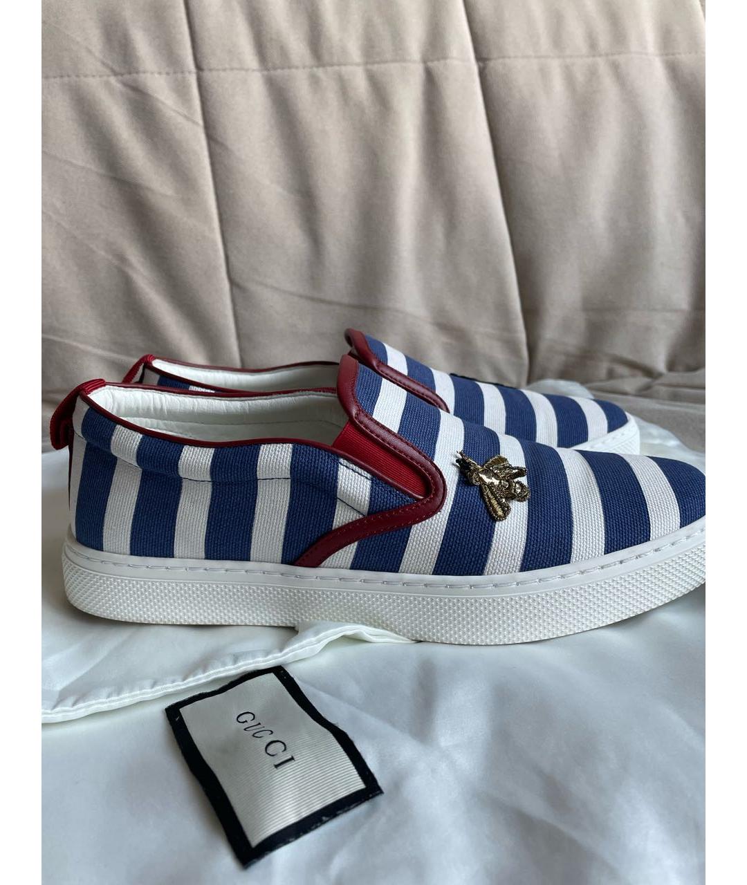 GUCCI Мульти текстильные слипоны, фото 8