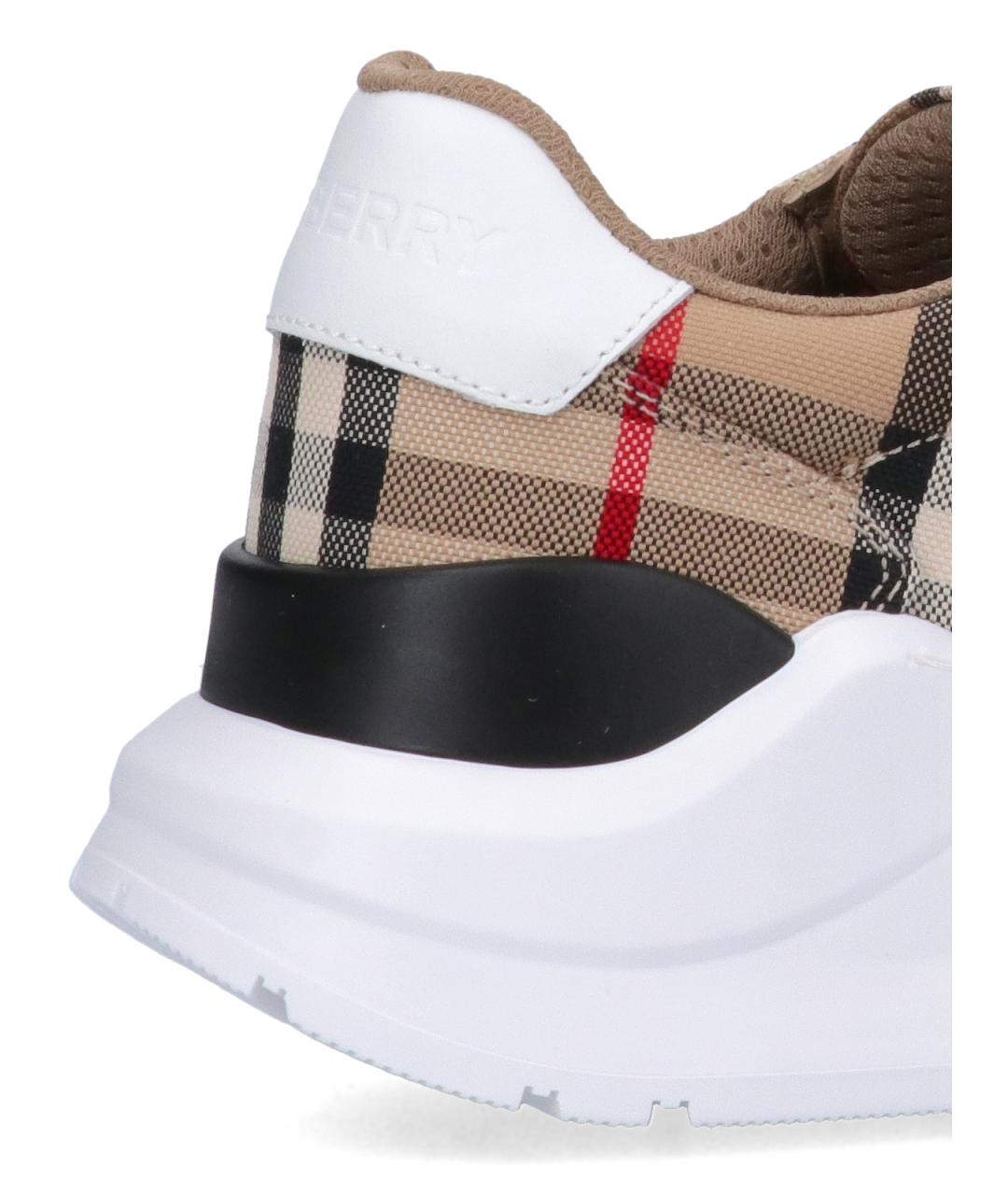 BURBERRY Бежевые текстильные кроссовки, фото 4