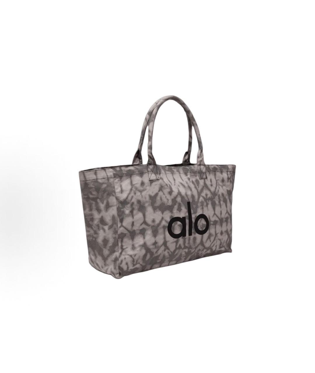 ALO YOGA Серая тканевая дорожная/спортивная сумка, фото 2