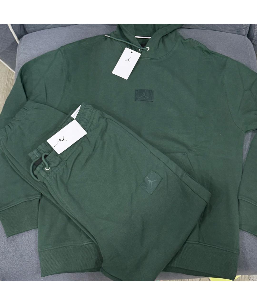 JORDAN Зеленый хлопковый спортивный костюм, фото 4
