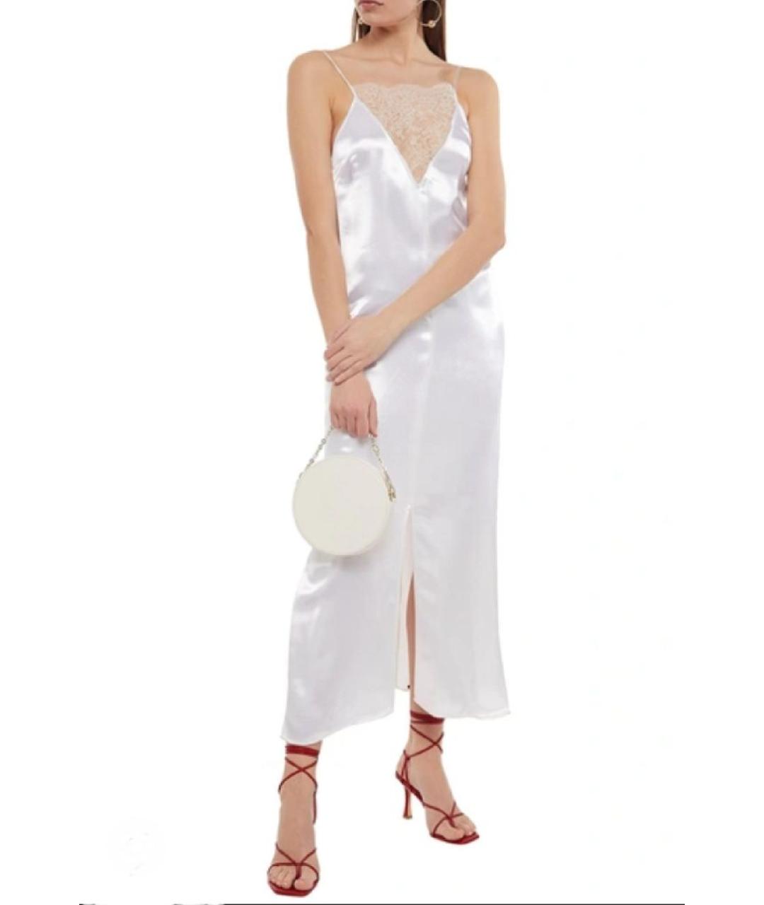 KHAITE Белое вискозное коктейльное платье, фото 8