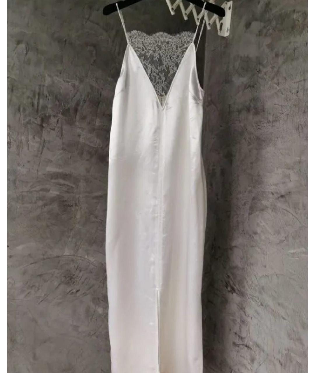 KHAITE Белое вискозное коктейльное платье, фото 5