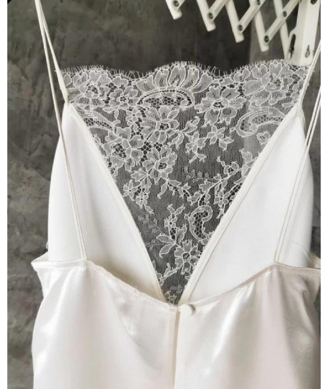 KHAITE Белое вискозное коктейльное платье, фото 4