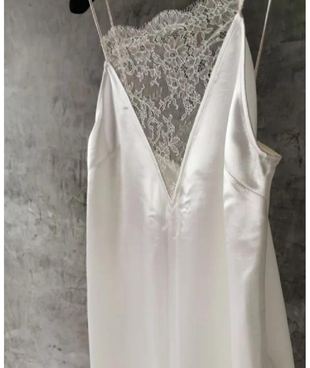 KHAITE Белое вискозное коктейльное платье, фото 7