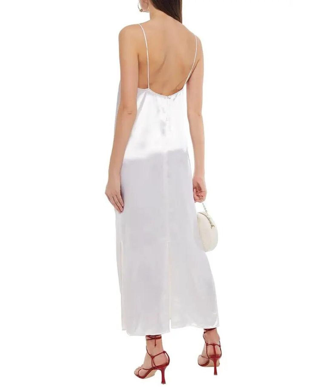 KHAITE Белое вискозное коктейльное платье, фото 2