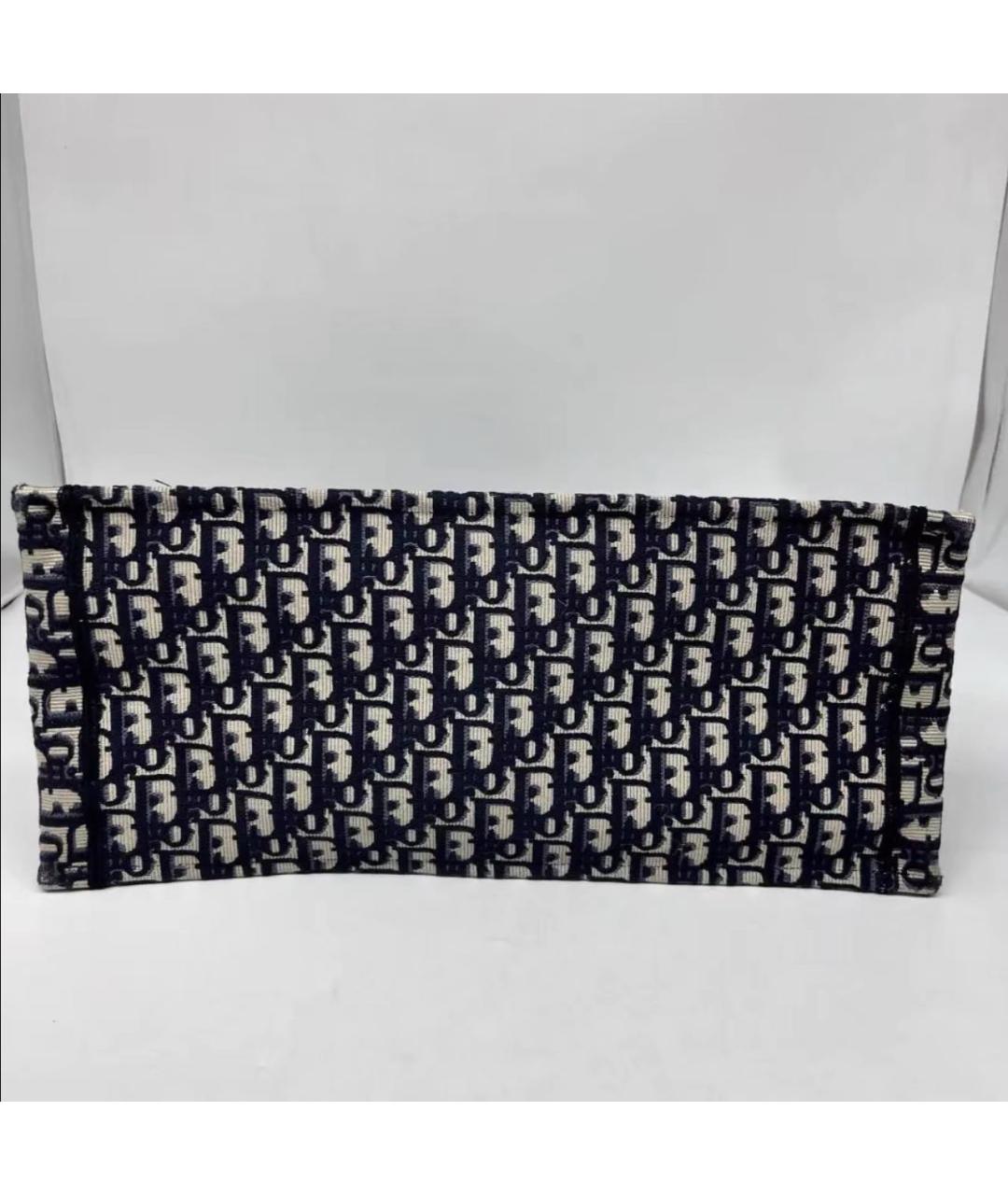 CHRISTIAN DIOR Синяя жаккардовая сумка тоут, фото 6