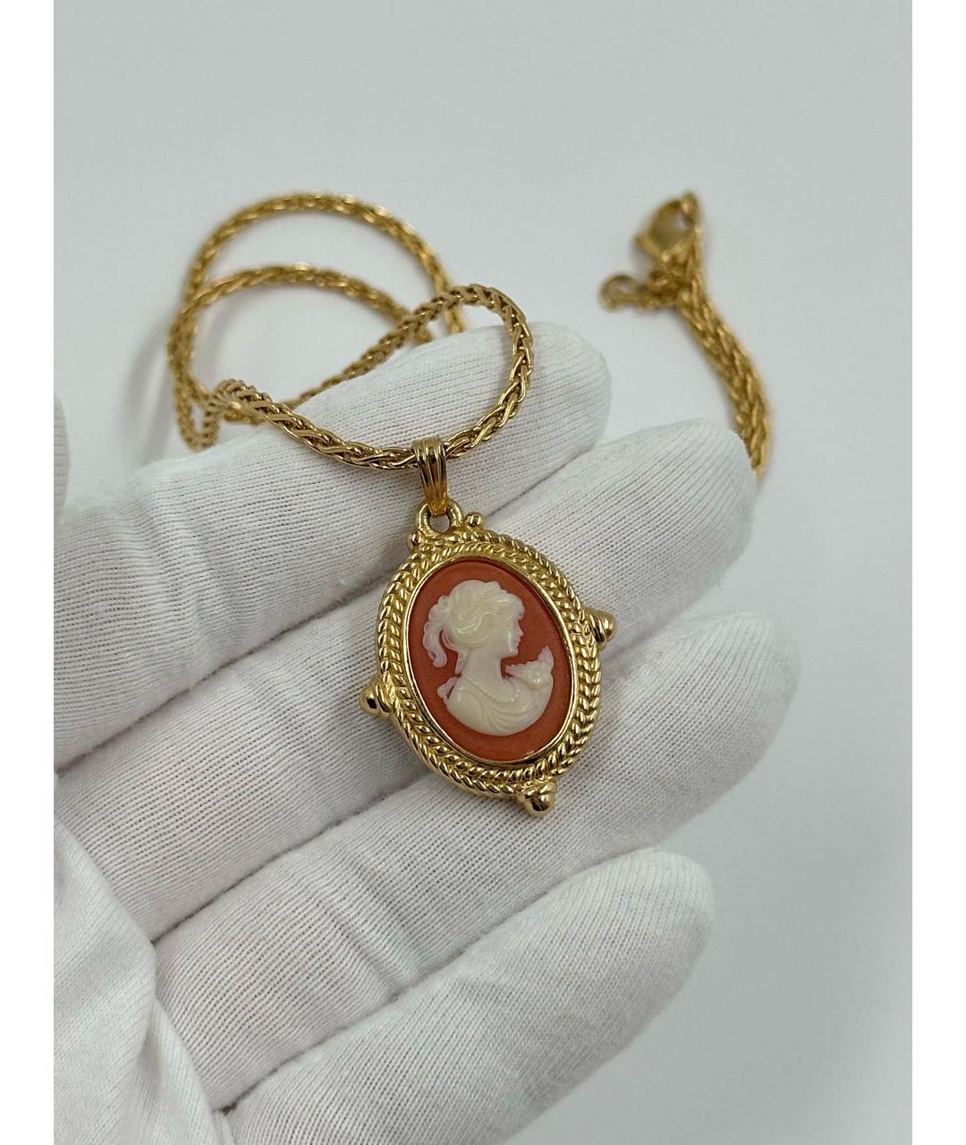 BURBERRY Золотая металлическая подвеска, фото 3