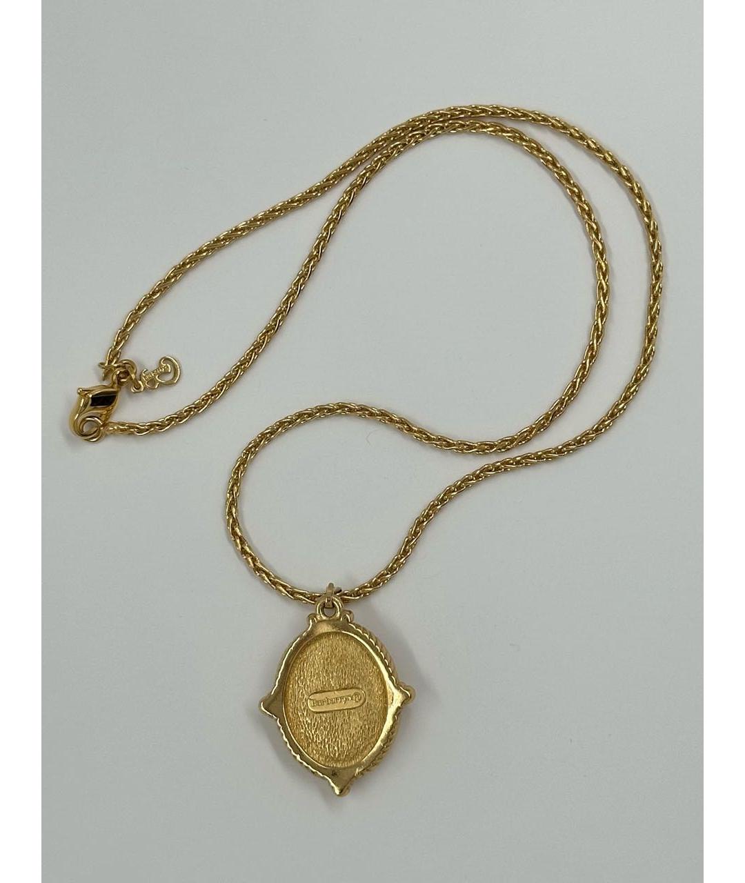 BURBERRY Золотая металлическая подвеска, фото 4