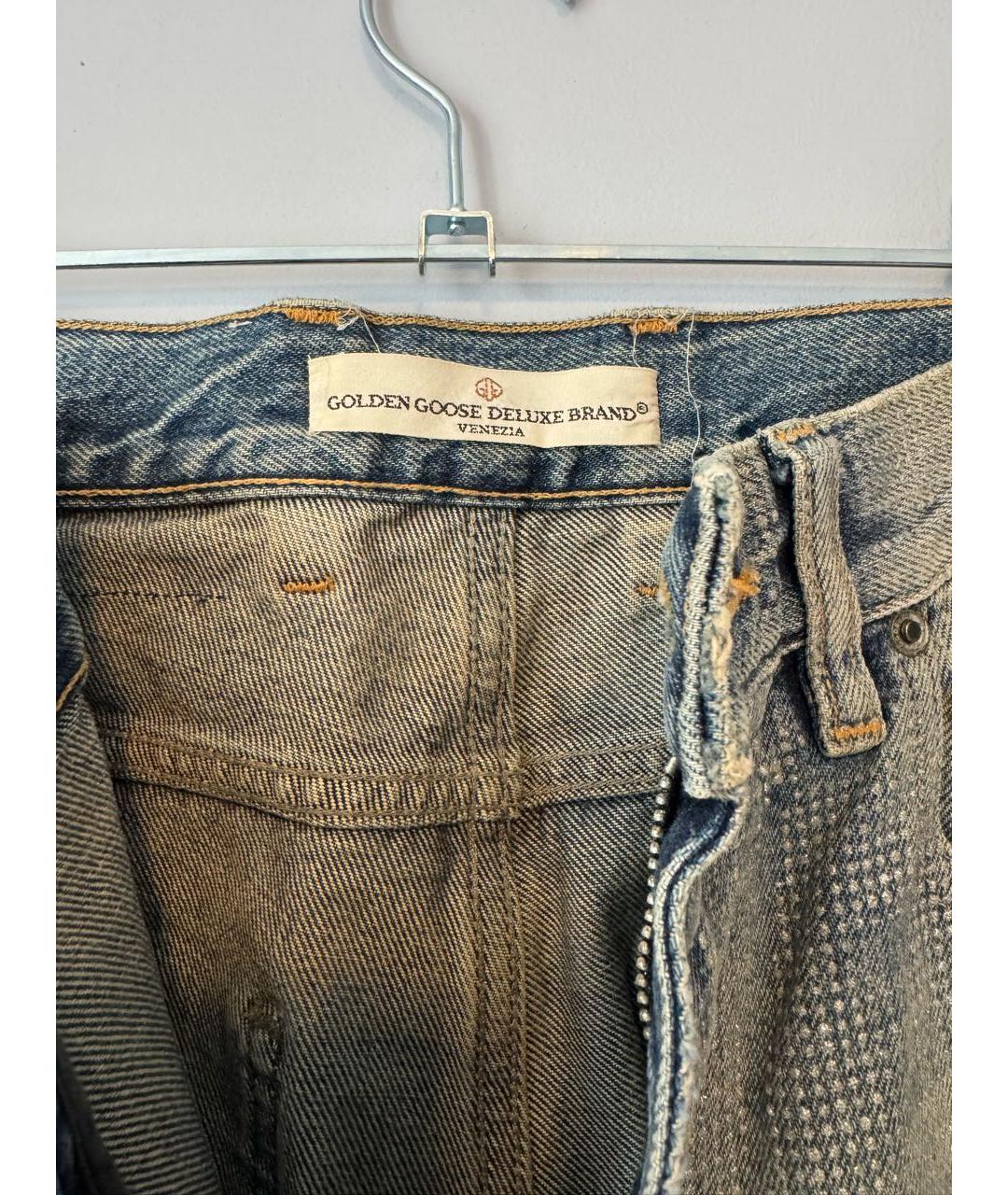 GOLDEN GOOSE DELUXE BRAND Серебряные хлопковые прямые джинсы, фото 6