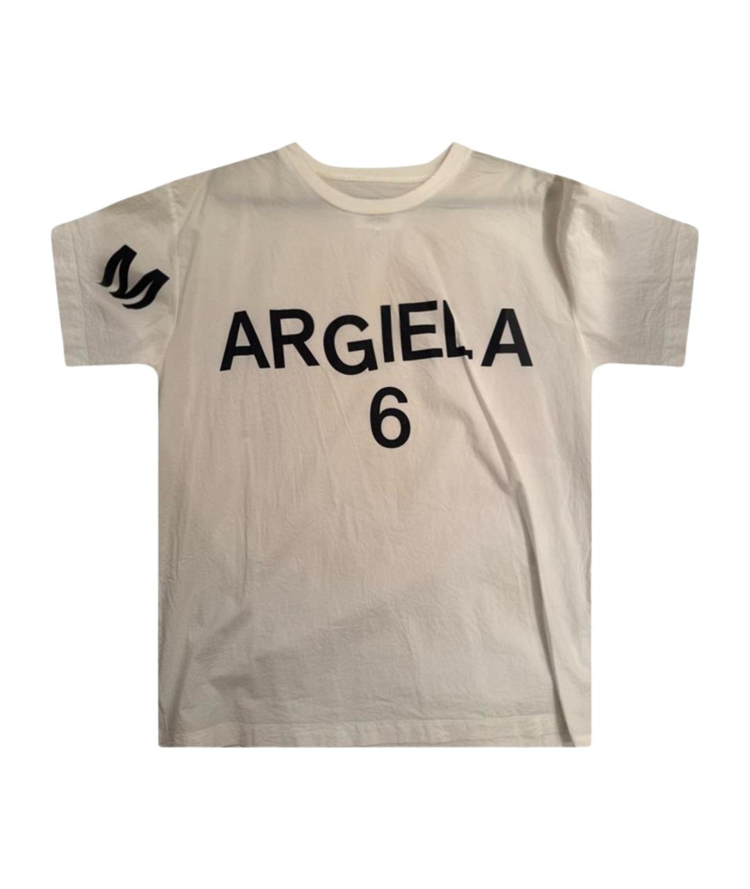 MM6 MAISON MARGIELA Белая хлопковая футболка, фото 1