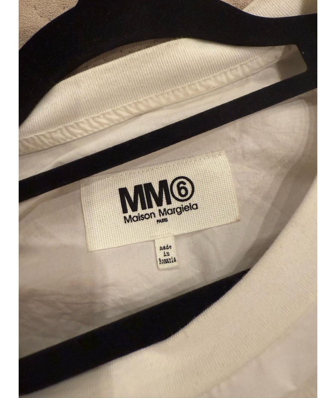 MM6 MAISON MARGIELA Белая хлопковая футболка, фото 3